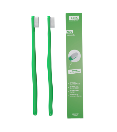 nano. Compact Zahnbürste 2er-Pack